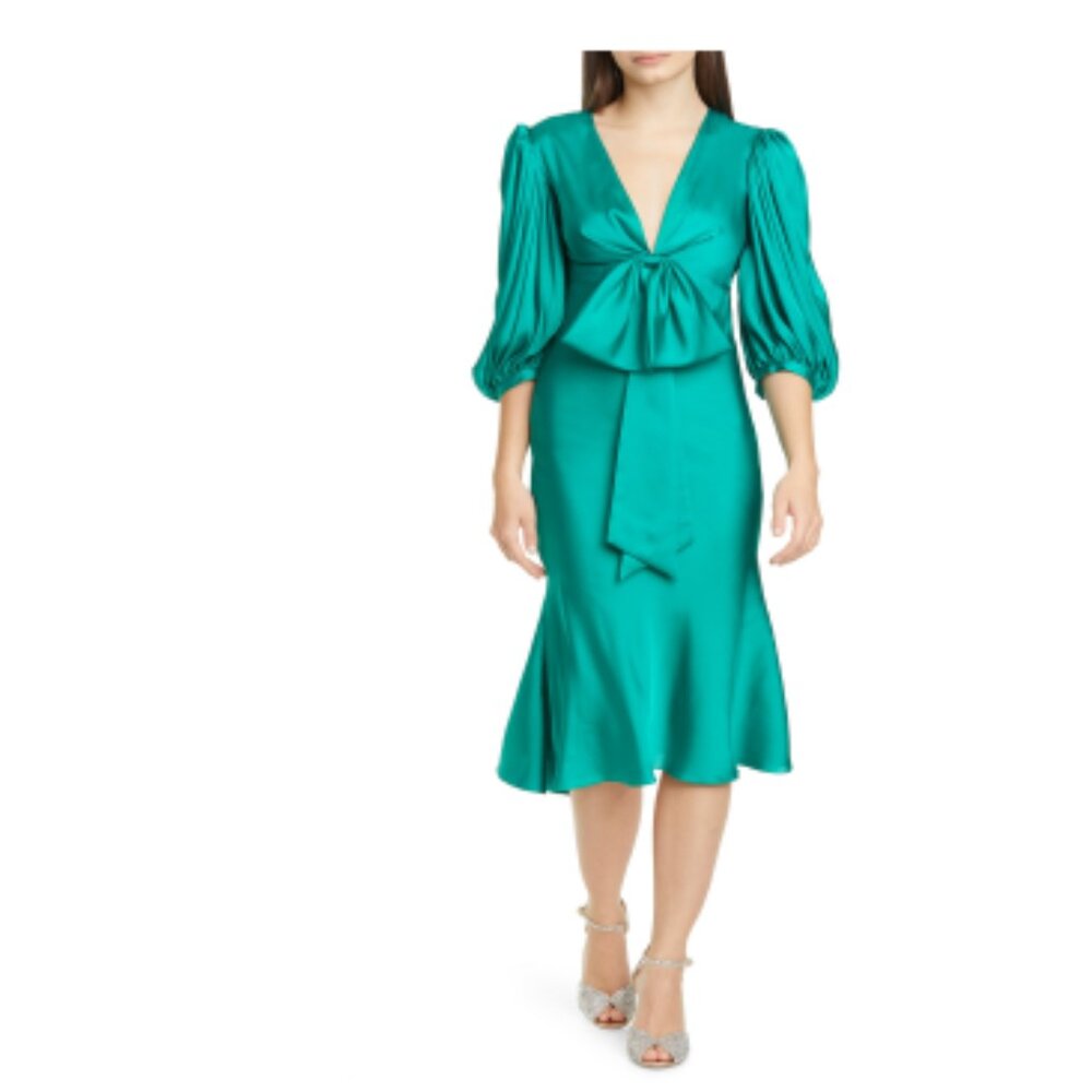 Sachin and Babi Joanna Tied Front Satin Dress